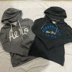two Aeropostale sweatshirts